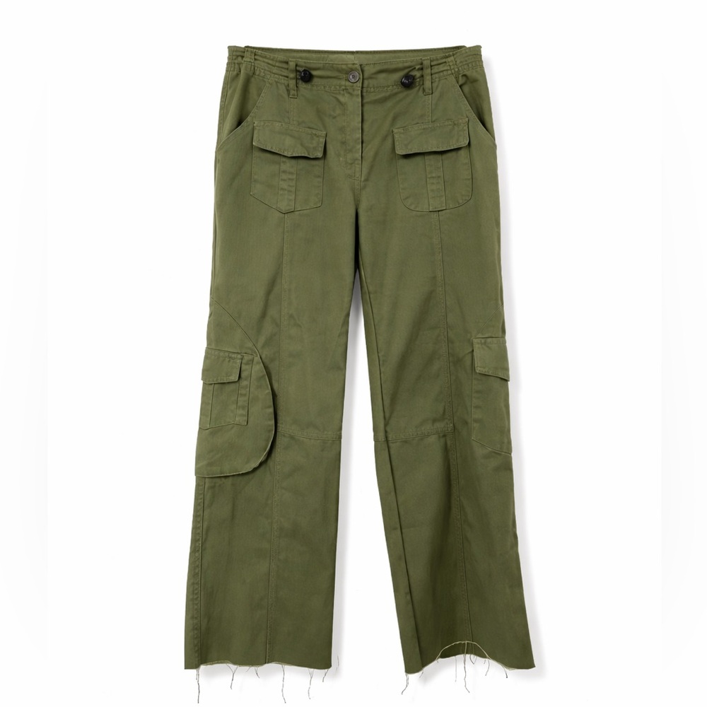 Brandy Melville O/S Cargo Pants Womens 0403 Utility Pockets Straight Leg Y2K